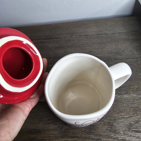 Rae Dunn Artisan Soul Mate Valentine's Day Mug Gnome Red Hearts Topper 2021 - Picture 9 of 11